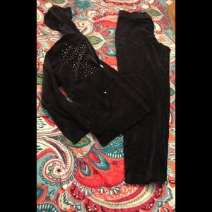 Style & Co velour medium black set with crystals